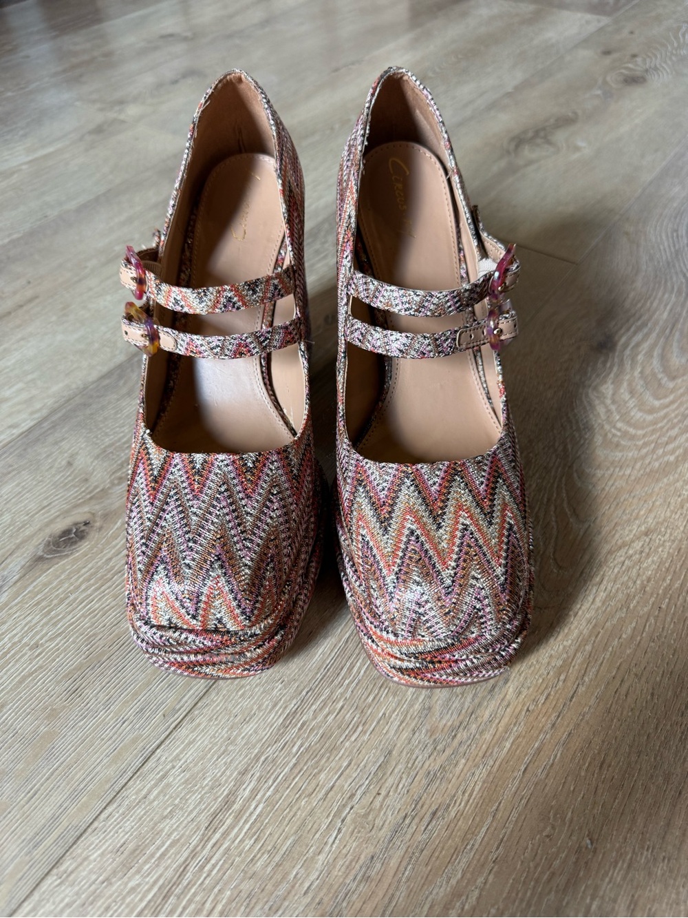 Circus by Same Edelman Chevron Mary Jane Platform Pumps